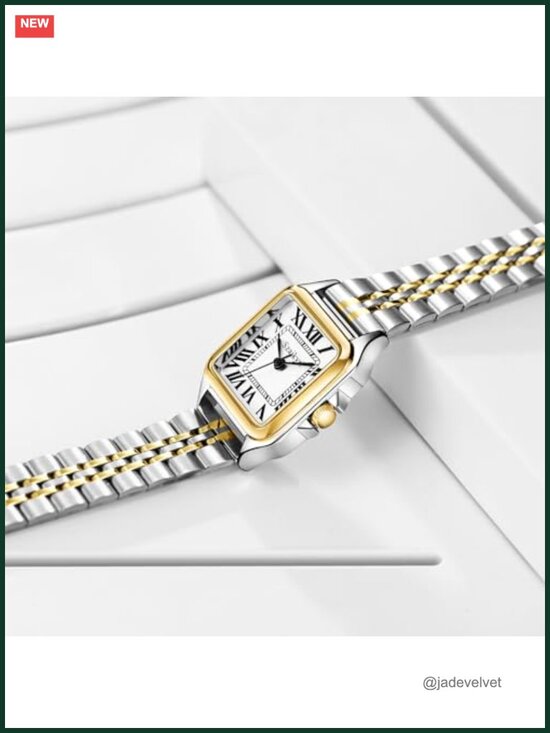 Women\'s Dress Watch | Square Case | Japanese Movement | Stainless Steel Band